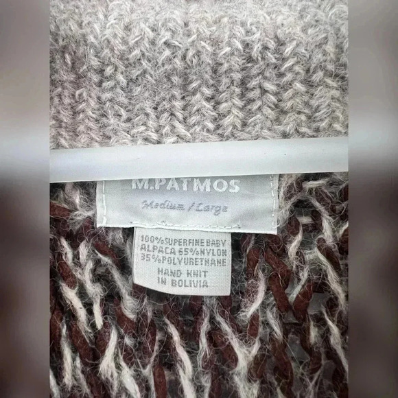 M. Patmos Baby Alpaca Sweater Vest Size M/L - Picture 4 of 5
